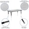Emma and Oliver 28"W x 47.5"L Rectangle Wave Flexible Collaborative Adjustable Height Activity Table